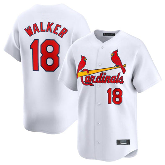 St.Louis Cardinals #18 Jordan Walker Player White Home Limited Stitched Baseball Jerseys