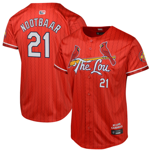 St.Louis Cardinals #21 Lars Nootbaar Red City Connect Limited Player Baseball Jerseys