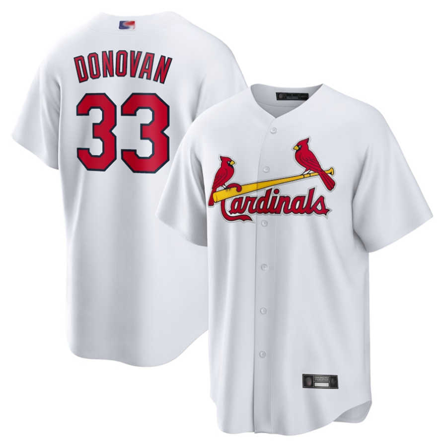 St.Louis Cardinals #33 Brendan Donovan Player White Home Replica Baseball Jerseys
