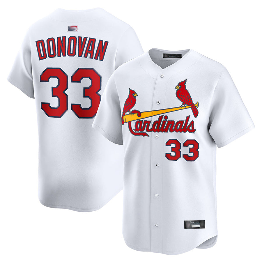 St.Louis Cardinals #33 Brendan Donovan Player White Limited Baseball Jerseys