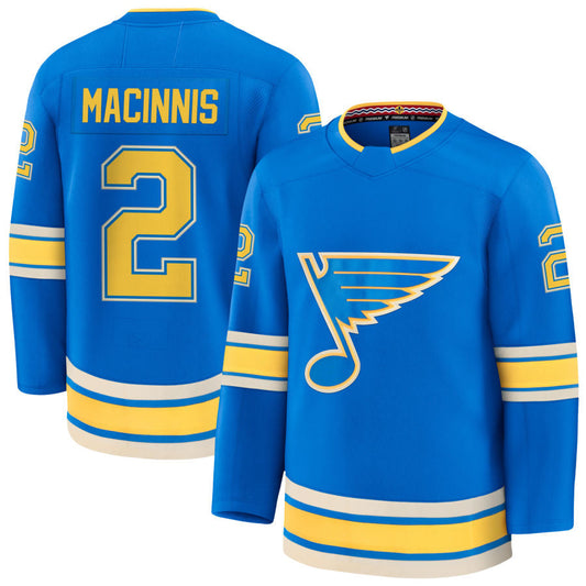 St. L.Blues #2 Al Macinnis Player Fanatics Alternate Premier Breakaway White Hockey Jerseys