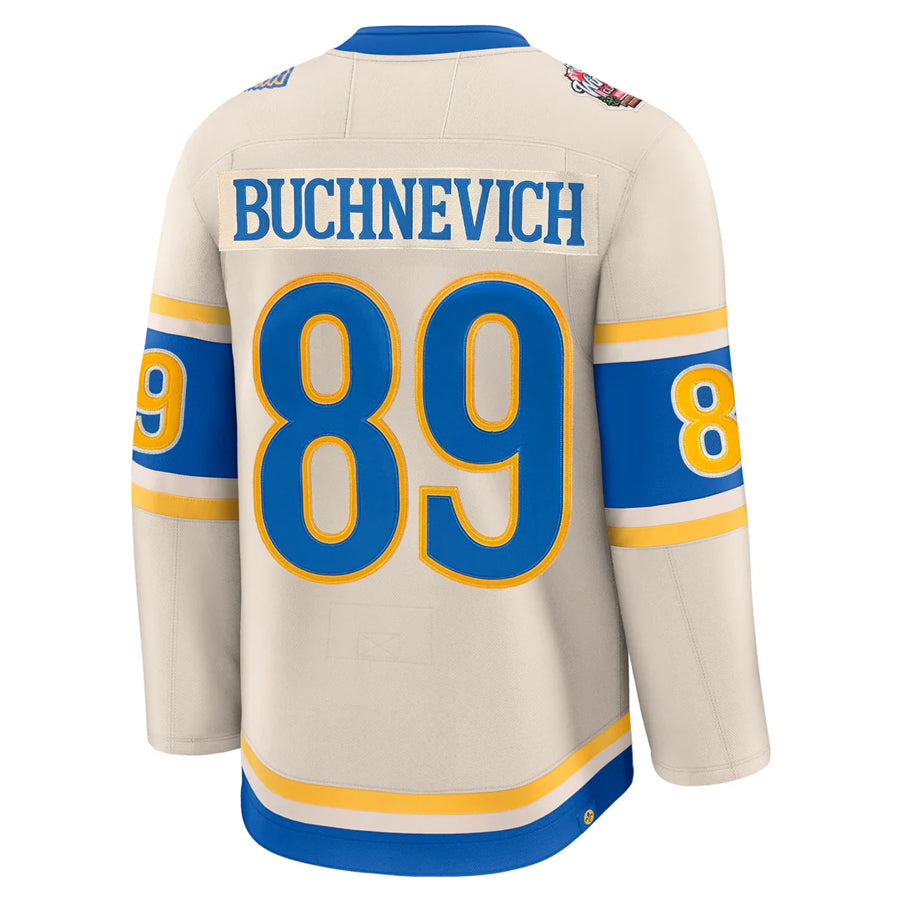 St. L.Blues #89 Pavel Buchnevich Player Classic Premium Cream Hockey Jerseys