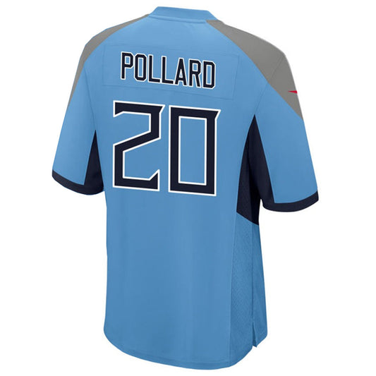 T.Titans #20 Tony Pollard Player Light Blue Home Game Football Jerseys