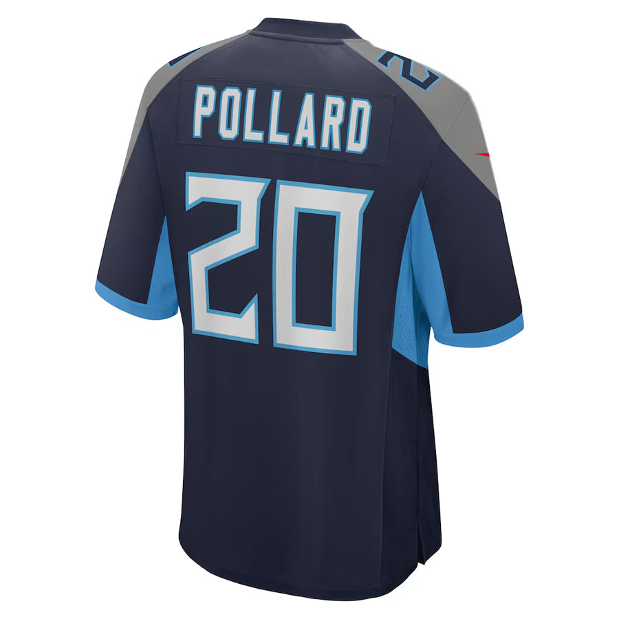 T.Titans #20 Tony Pollard Player Navy Home Game Football Jerseys