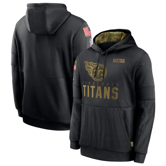 T.Titans Black Salute to Service Pullover Hoodie Game Football Jerseys