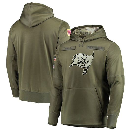 TB.Buccaneers Blank Player Olive Salute to Service Limited Hoodies Football Jerseys