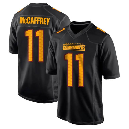 W.Commanders #11 Luke McCaffrey Player Carbon Black Fashion Game Football Jerseys