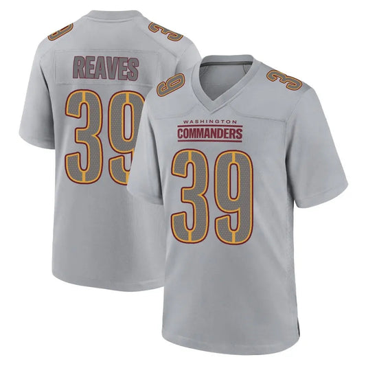 W.Commanders #39 Jeremy Reaves Player Gray Fashion Game Football Jerseys