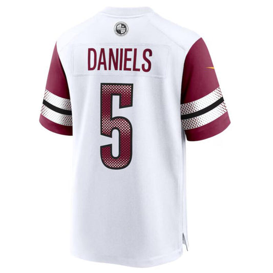 #5 Jayden Daniels Player W.Commanders White Game Football Jerseys